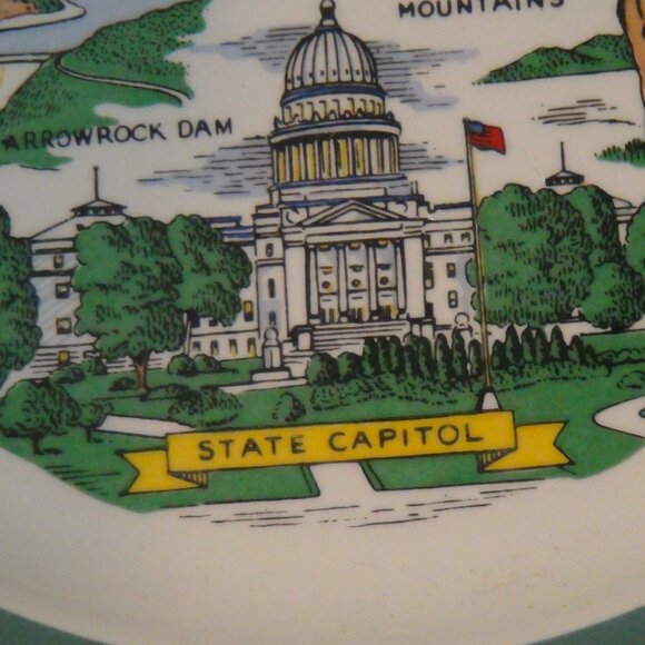 Idaho State Plate Gem Of Mountains Vintage 1956 Souvenir Homer Laughlin B 56 N 8 - Picture 9 of 14